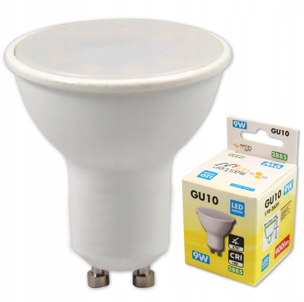Żarówka halogen GU10 Led 230V CCD 9W zimna