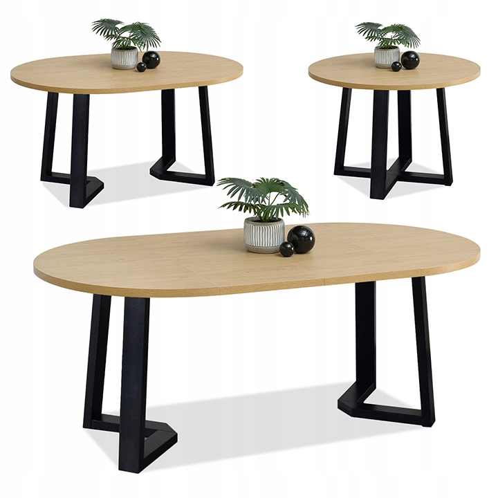 Dębowy Stół Arian Rozkładany 100 140 180 Stabilny Czarna Noga Do Jadalnii