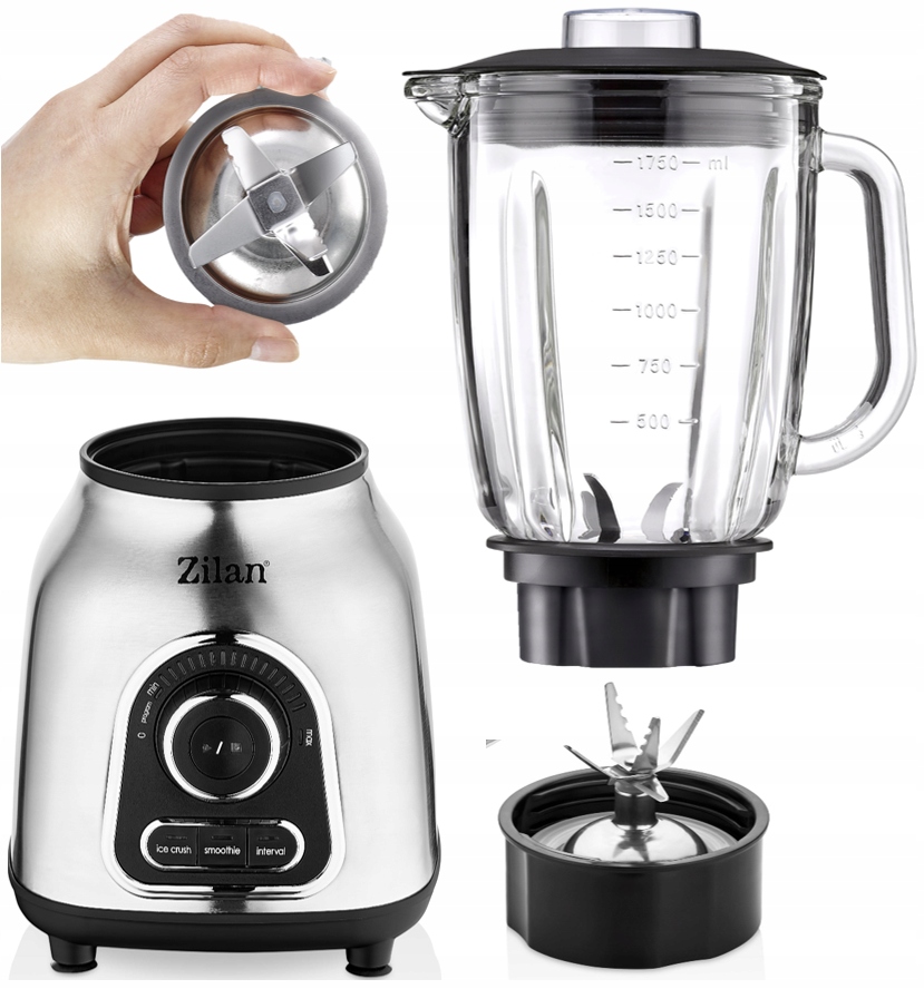 Blender Kielichowy Lód 1,75L 1400W 24000 obr/min