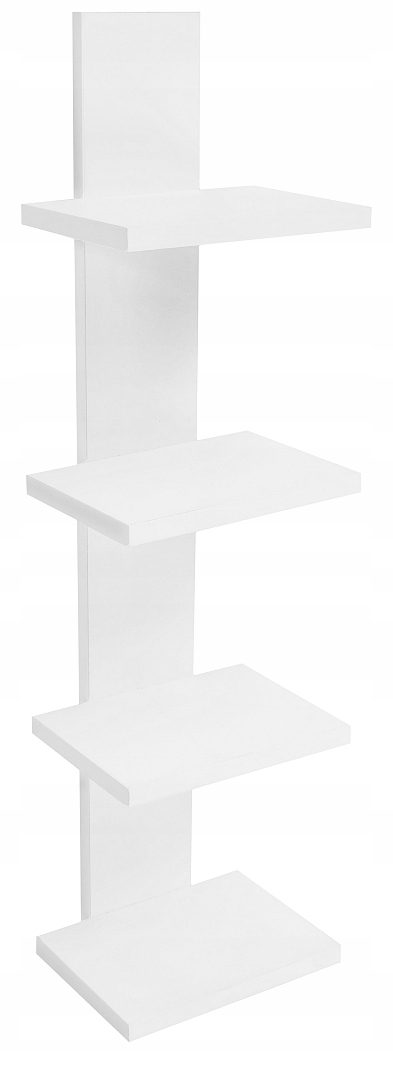 Regał Ścienny Półka Wisząca Panel Biały Mdf Wielofukcyjny 20x16x76 CM