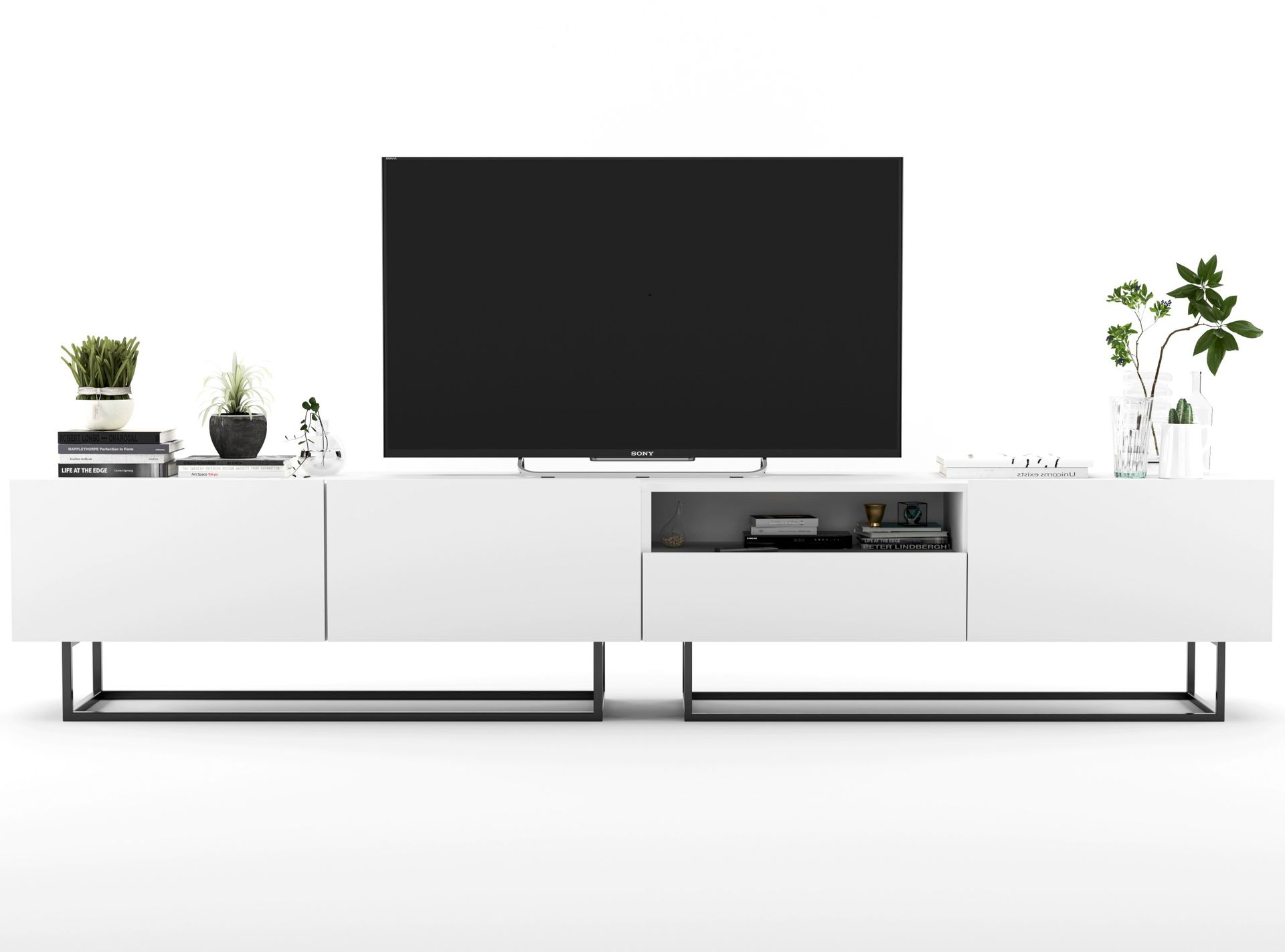 Szafka Rtv Loft biała Mat komoda Rtv Loft 240 cm
