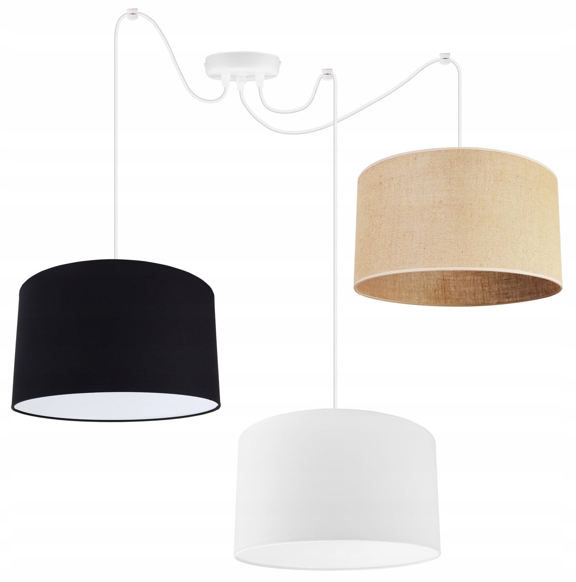 Lampa Sufitowa Wisząca Żyrandol Abażur Matero Pająk 35 CM Do Pokoju Salonu