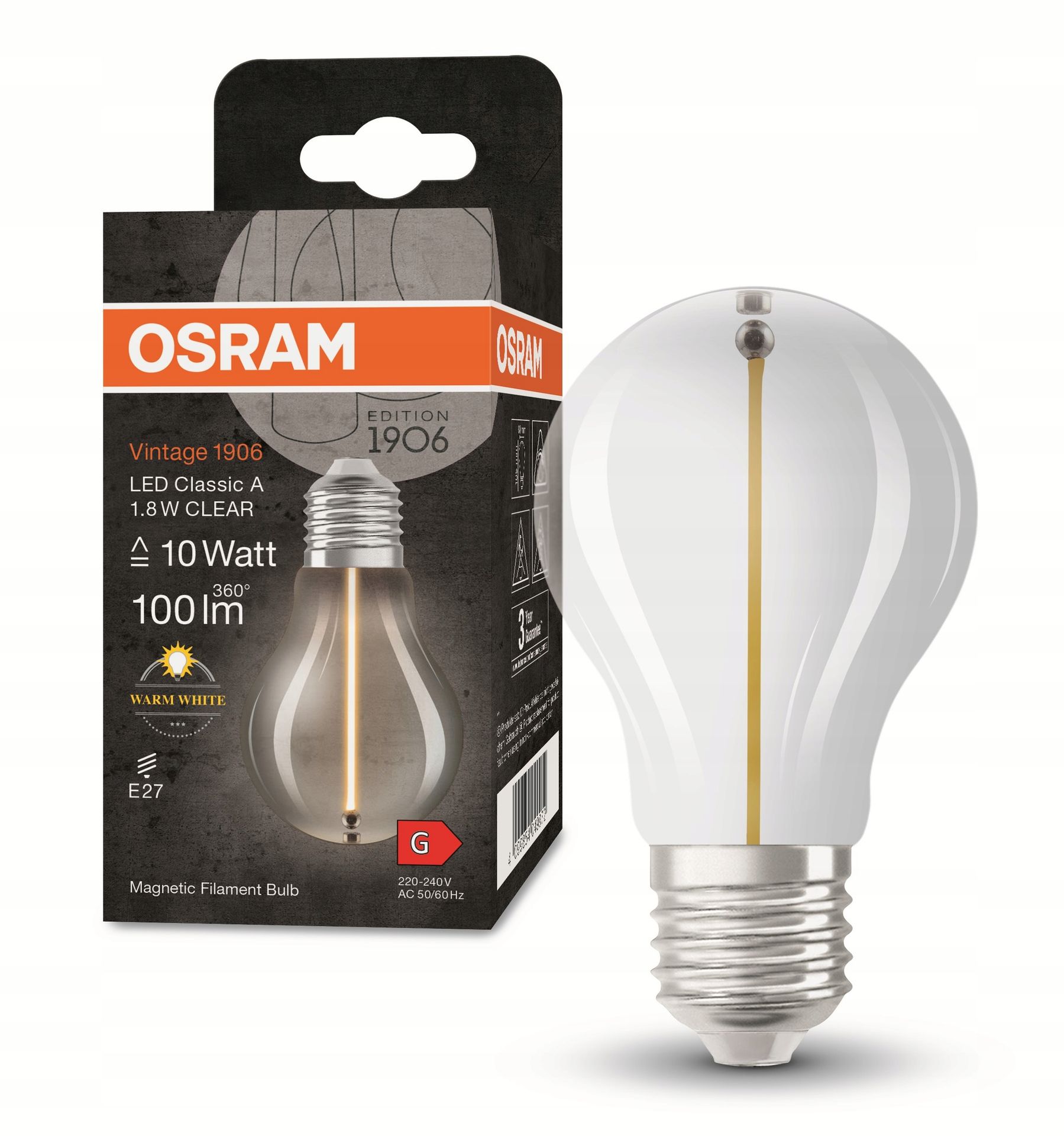 Osram żarówka Led Vintage Filament Magnetic 1.8W 2700K E27 100lm