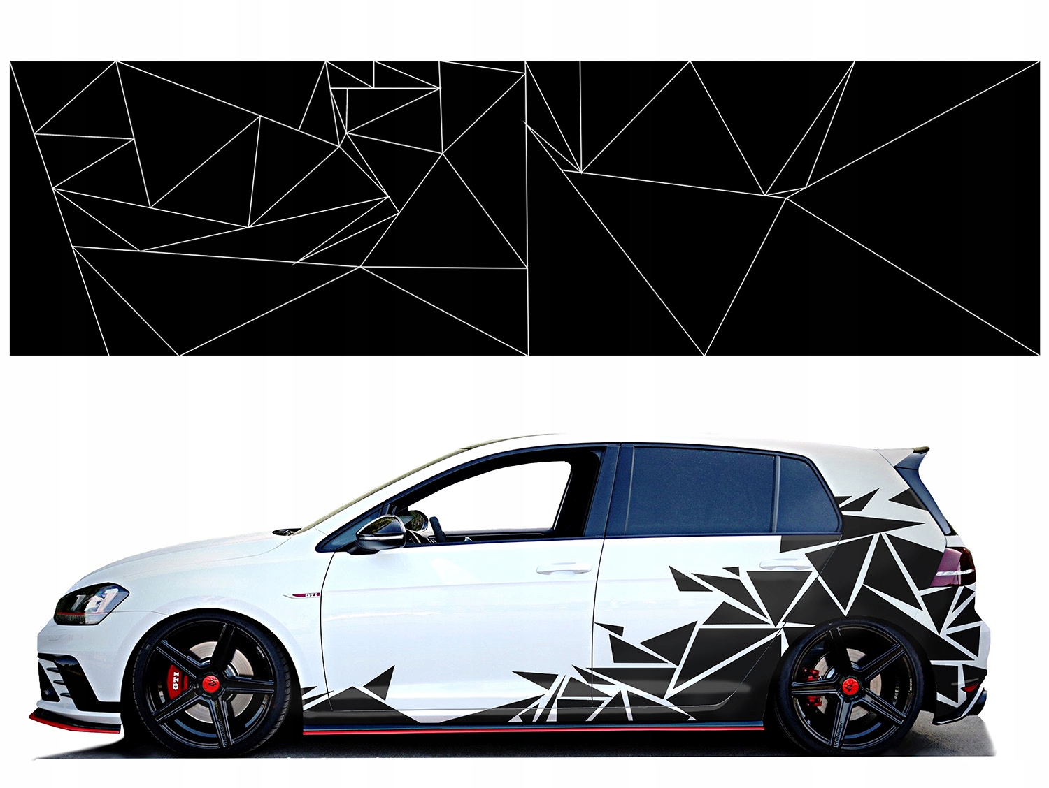 Naklejki na Auto Camo kamuflaż Trójkąty 42 sztuki