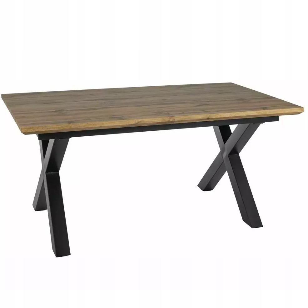 Stół Xaviero II (160-240)x90cm Czarny/Dąb Artisan Industrialny Kuchnia