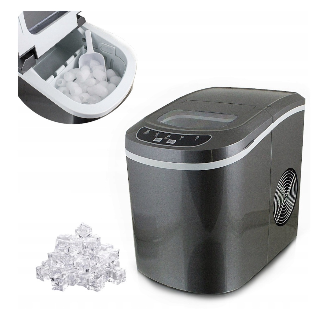Grafitowa Kostkarka Maszyna Do Robienia Kostek Lodu Wydajna Maszyna Bar Dom
