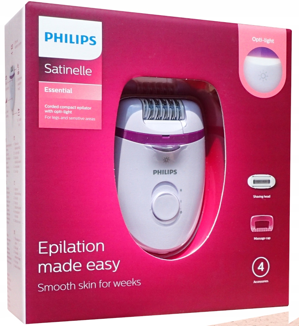 Depilator Golarka do Nóg Przewodowy Satinelle Philips BRE275/30 2 Prędkości