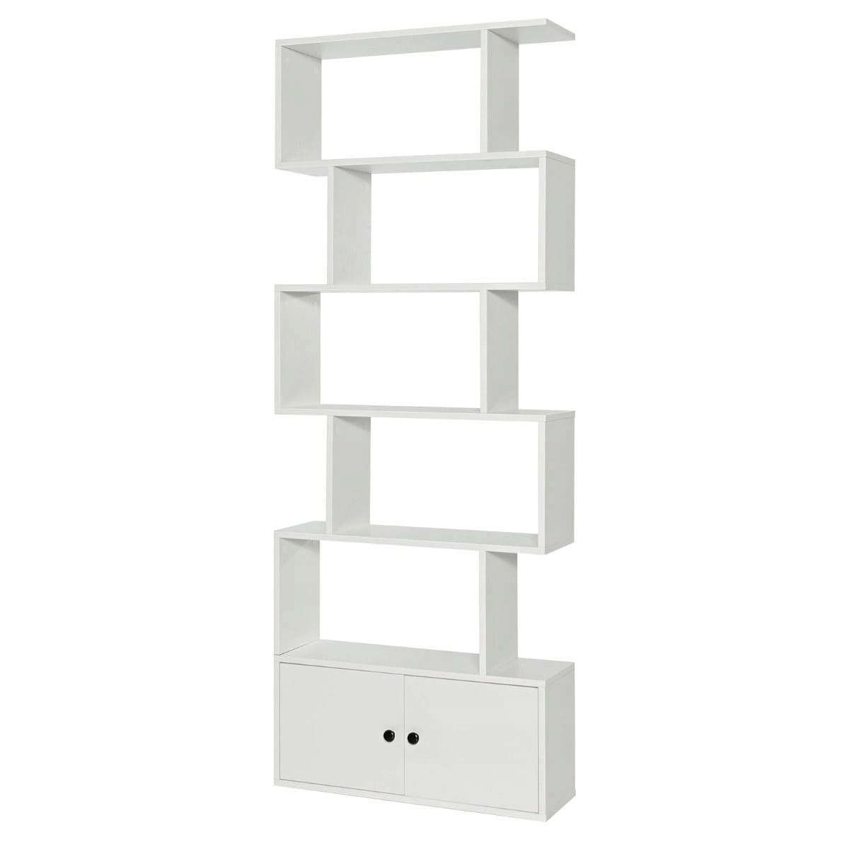 Nowoczesny regał pokojowy z szafką i półkami