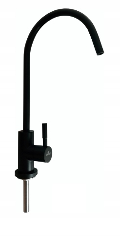 Wylewka Pojedyncza Nowoczesna Kranik Do Filtra Wody Czarny Mat Berg Black