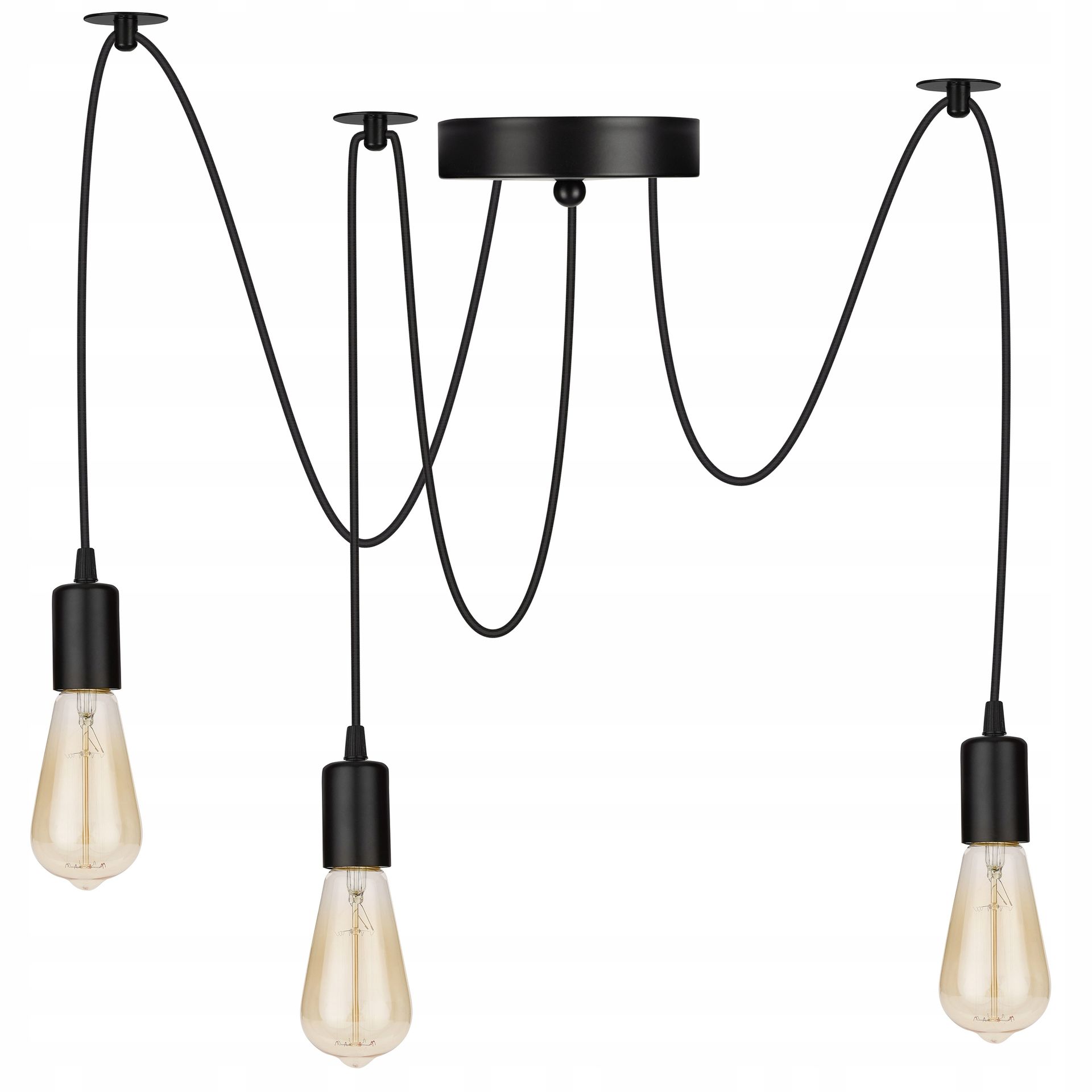 Lampa Wisząca Sufitowa Żyrandol Pająk 3x E27 Loft