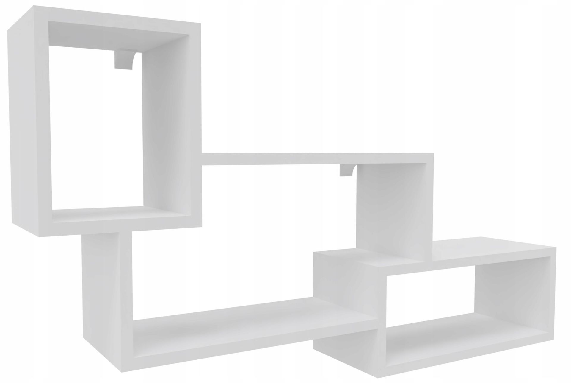 Półka wisząca ścienna regał na książki 107 cm płyta laminowana biała mat