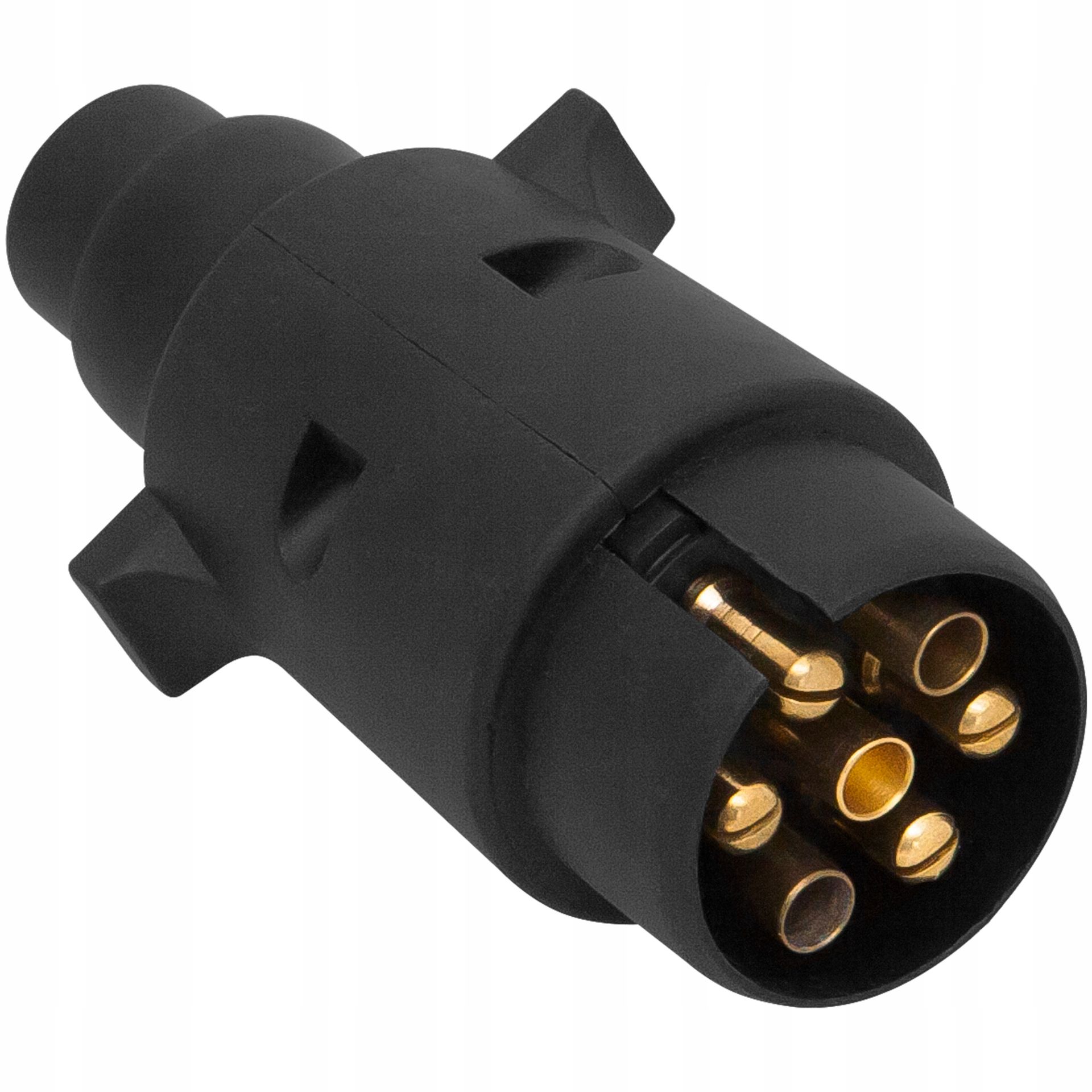 Wtyk Wtyczka Przyczepy 7 Pin Do Haka Przyczepki 12V 24V Plastik Czarny
