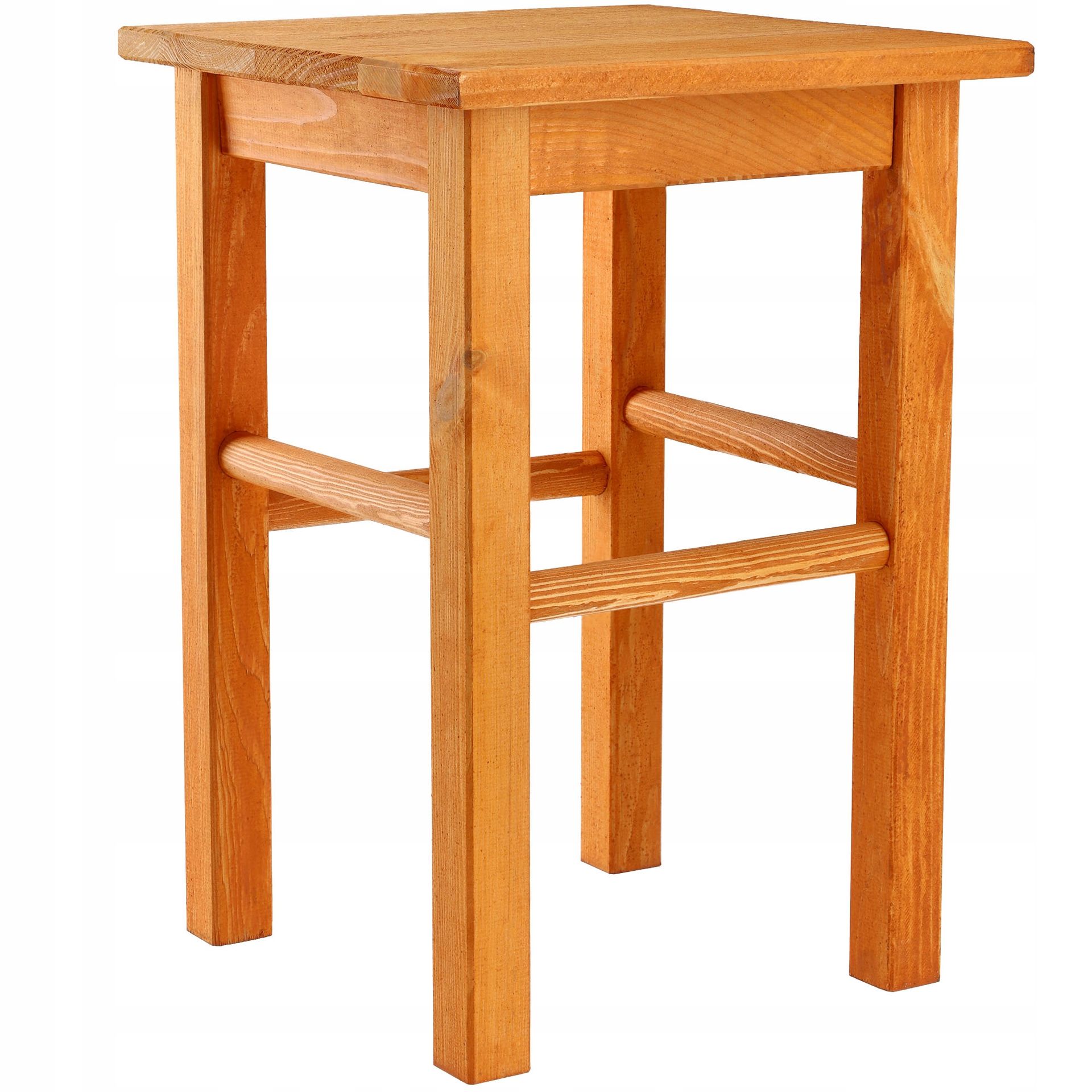 Taboret Drewniany Kuchenny Stołek Krzesło 43,5cm Solidny Olcha