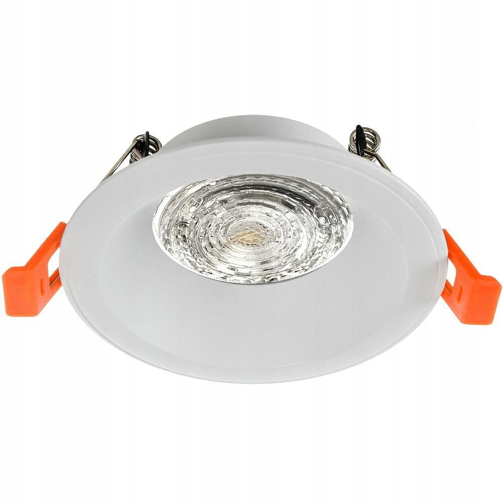 Oprawa Halogenowa Sufitowa Wpuszczana Lampa Do Led Stała Okrągła Biała