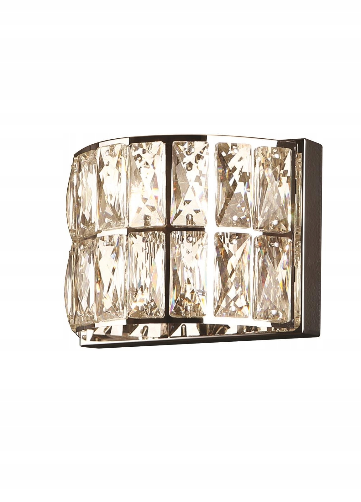 Kinkiet Lampa ścienna Diamante W0204 Maxlight szklana Oprawa półokrągła z k