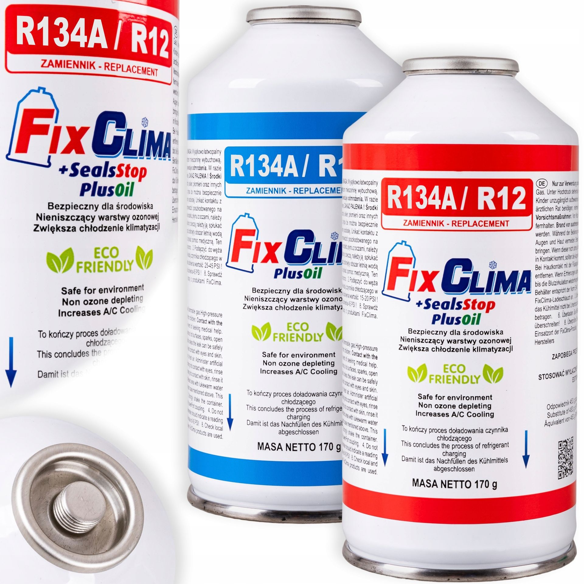 Gaz Do Klimatyzacji R134A Czynnik Chłodniczy Uszczelniacz 3W1 R134A