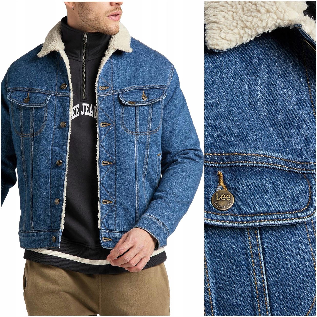 Męska kurtka jeansowa Lee Sherpa Jacket M