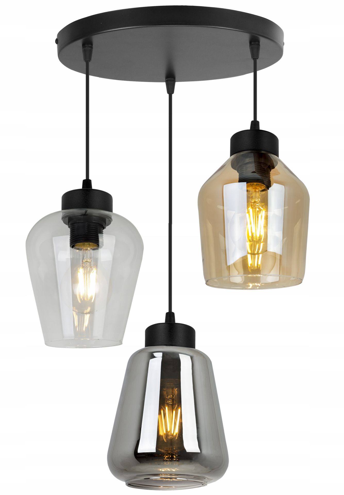 Piękna lampa z ozdobnymi kloszami do wyboru Rijeka żyrandol na kole salon