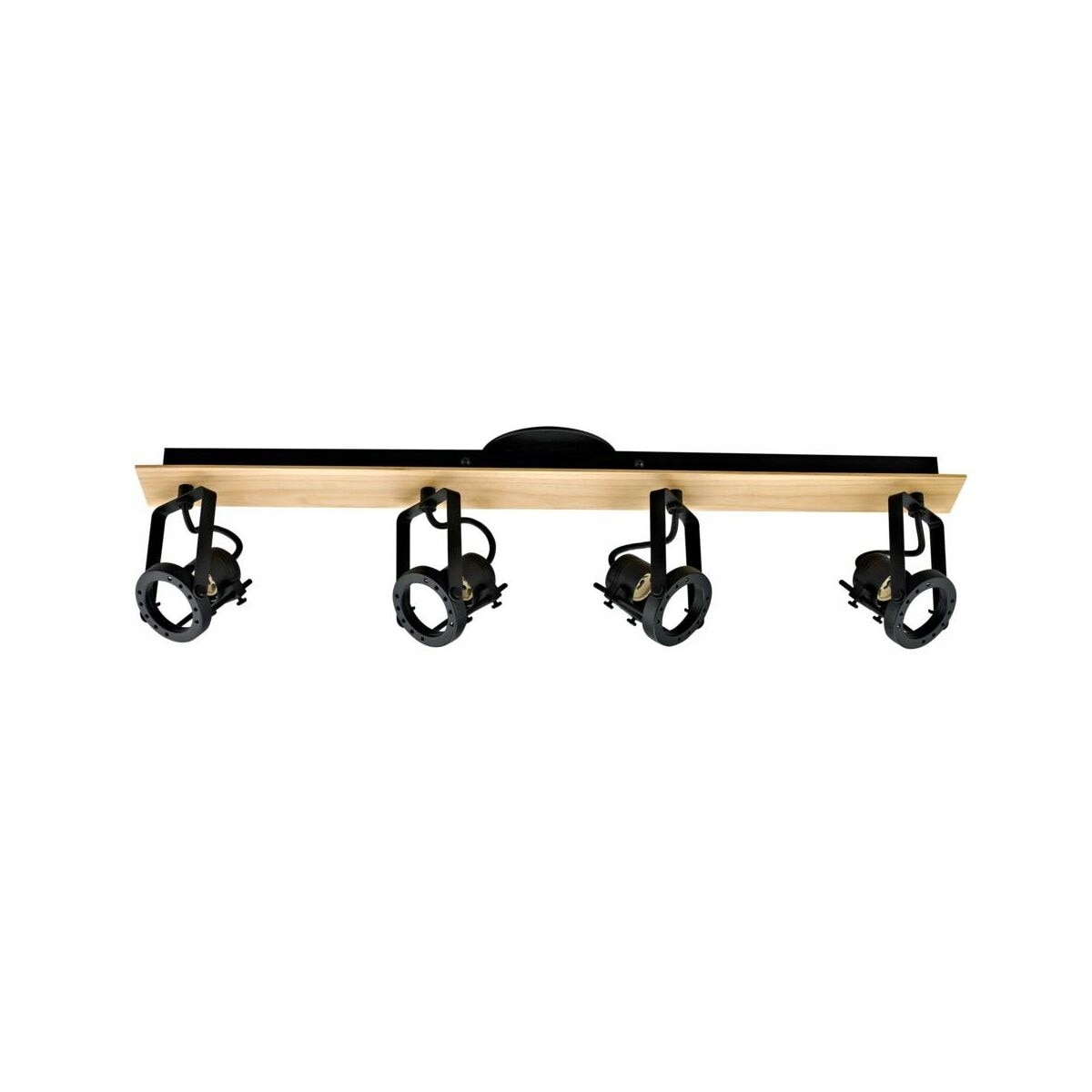 Listwa reflektorowa Technic czarna z drewnem 4 x