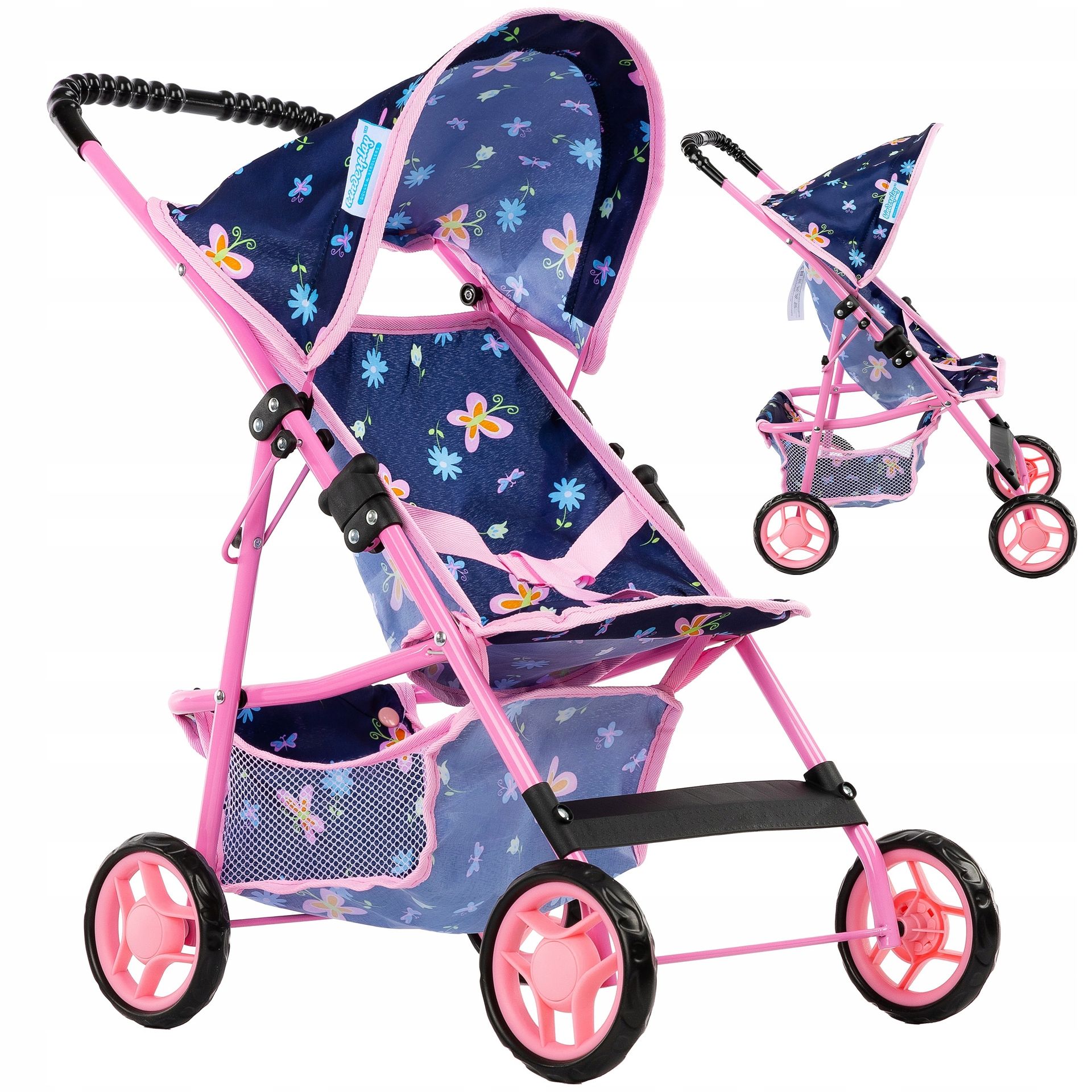Kinderplay Wózek Dla Lalek Spacerówka Lekki Składany Spacerowy