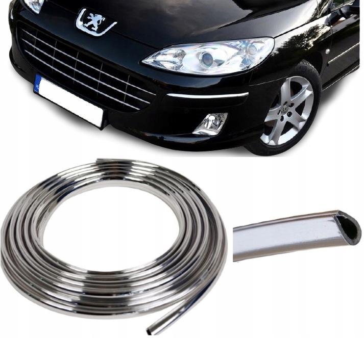 Listwa Chrom Chromowana Na Grill Peugeot 407
