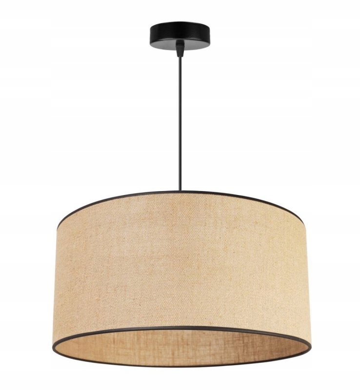 Lampa Wisząca Boho Z Abażurem Z Juty Jutowy Beżowy 45CM Light Home