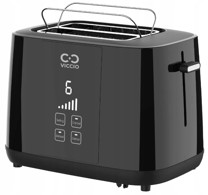 Toster Viccio TLD-7051-K 1000W na 2 tosty sterowanie dotykowe rozmrażanie