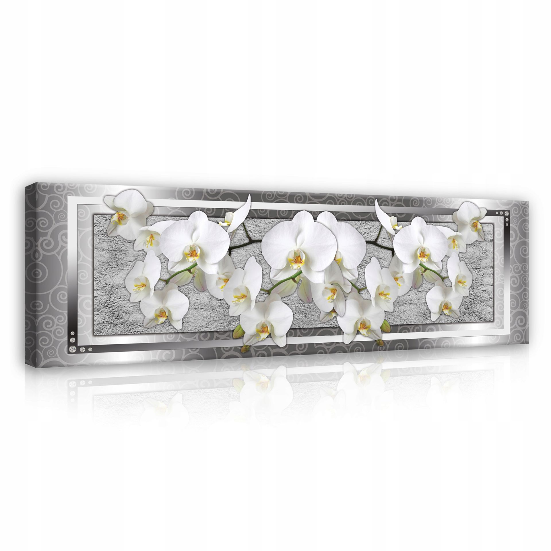 Obraz Kwiaty Orchidea Do Sypialni Salonu Na Płótnie Ścianę Duży 3D 145x45