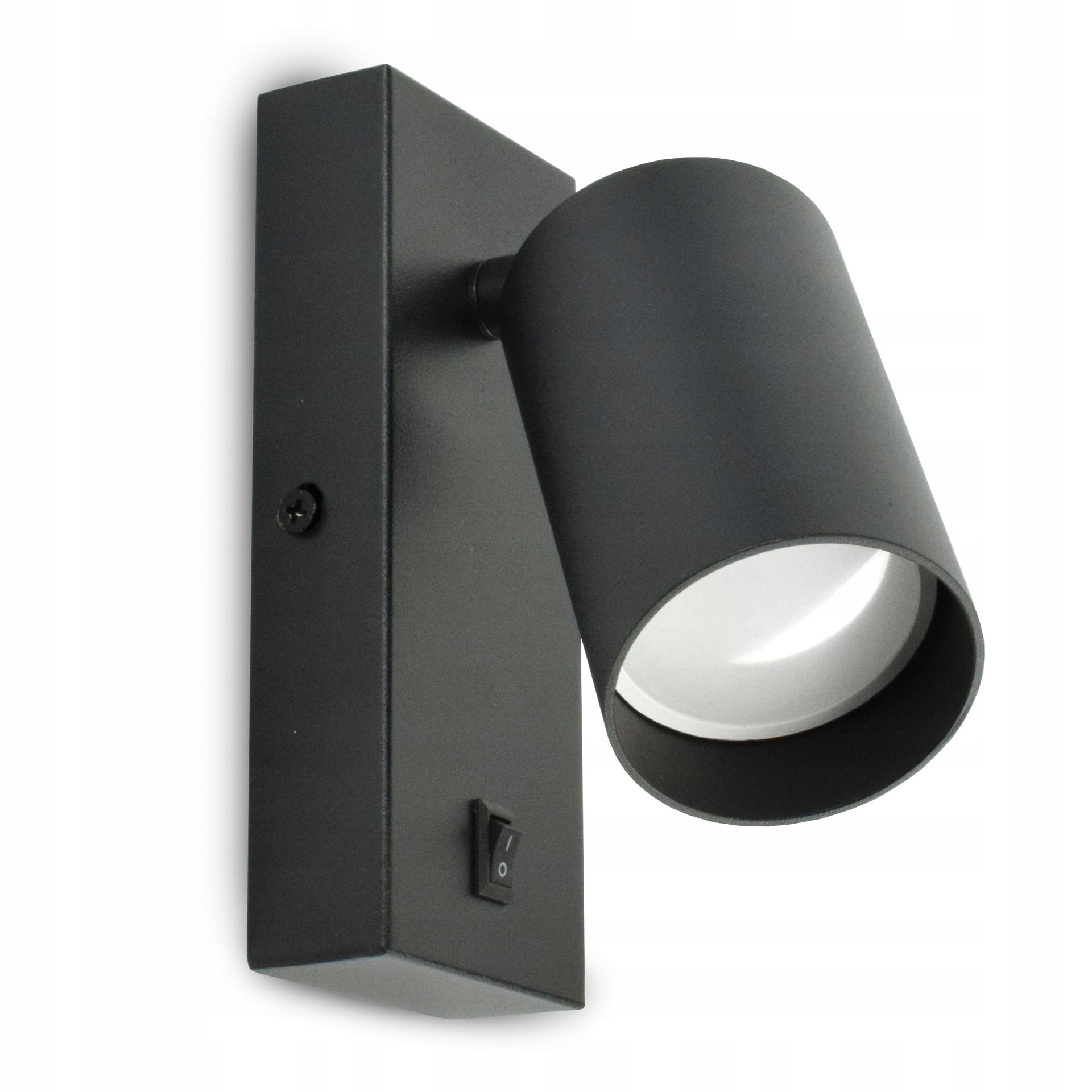 Lampa Ścienna Kinkiet z Włącznikiem Tuba Metal Spot Led GU10