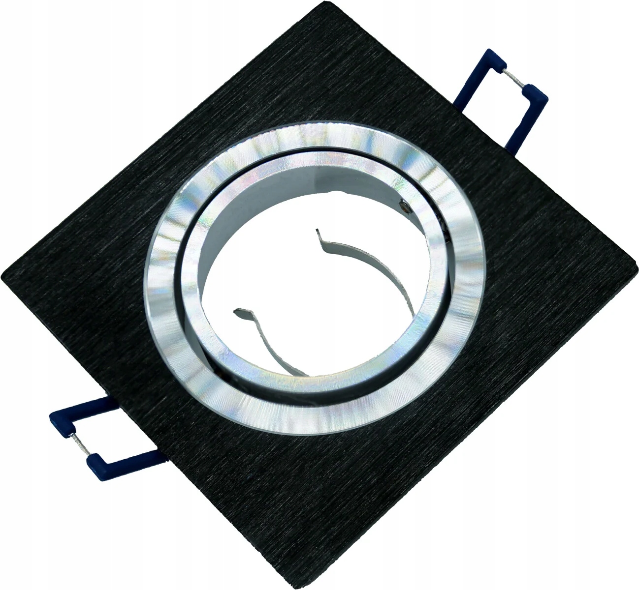 Lampa oprawa oczko podtynkowa ruchoma szczotkowany czarny kwadrat Idealed