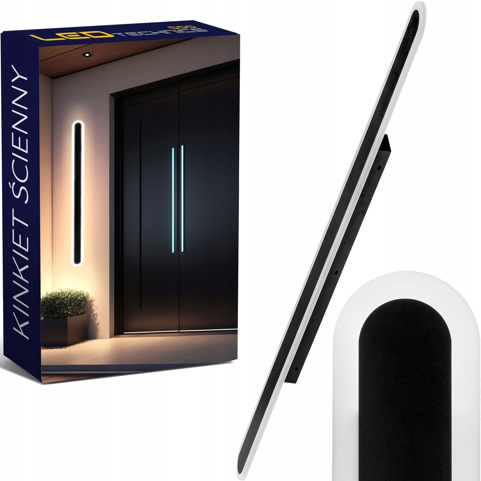 Lampa ścienna elewacyjna Kinkiet zewnętrzny ogrodowy Led 38W Ozdobny 120cm