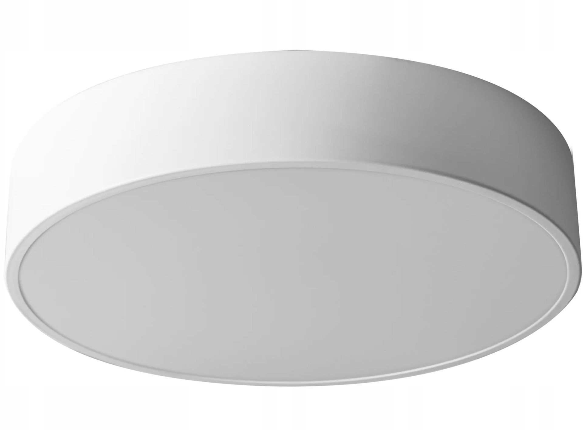 Lampa Plafon Sufitowy 50 CM Okrągły Biały Natynkowy Do Salonu Kuchni E27
