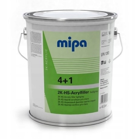 Mipa Podkład 2K-HS-ACRYLFILLER 4+1 4L+utw. j.szary