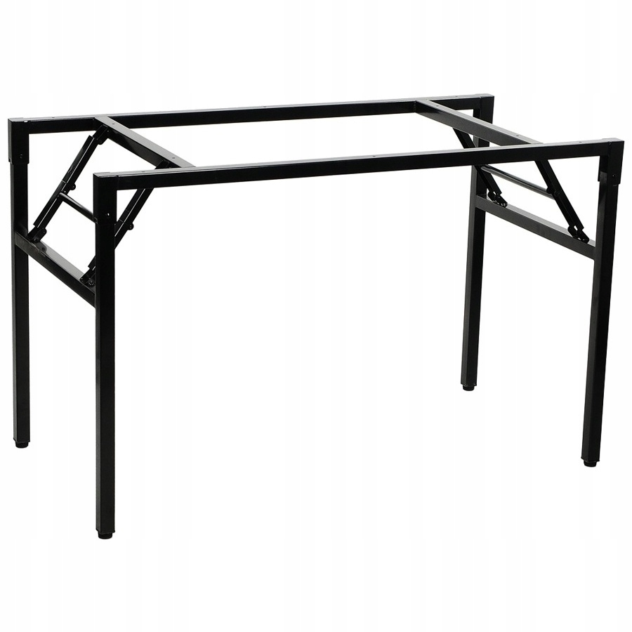 Stelaż Składany Stołu Loft 156x76 CM Czarny Regulowane Stopki