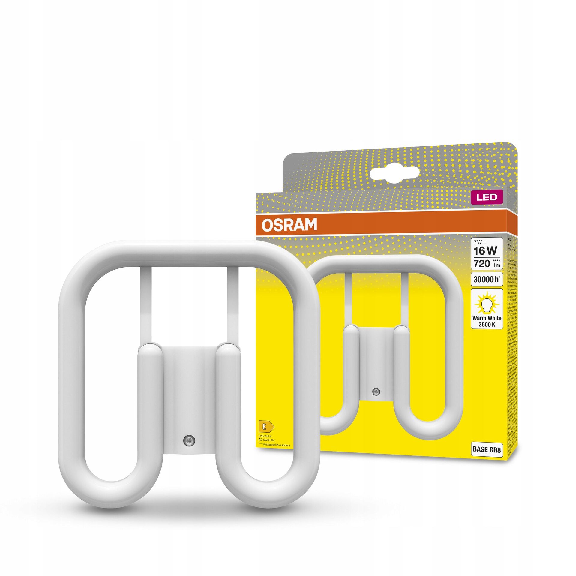 Świetlówka Dulux Led GR8 SQ28 7W=16W 3500K 720lm 130 ° Osram