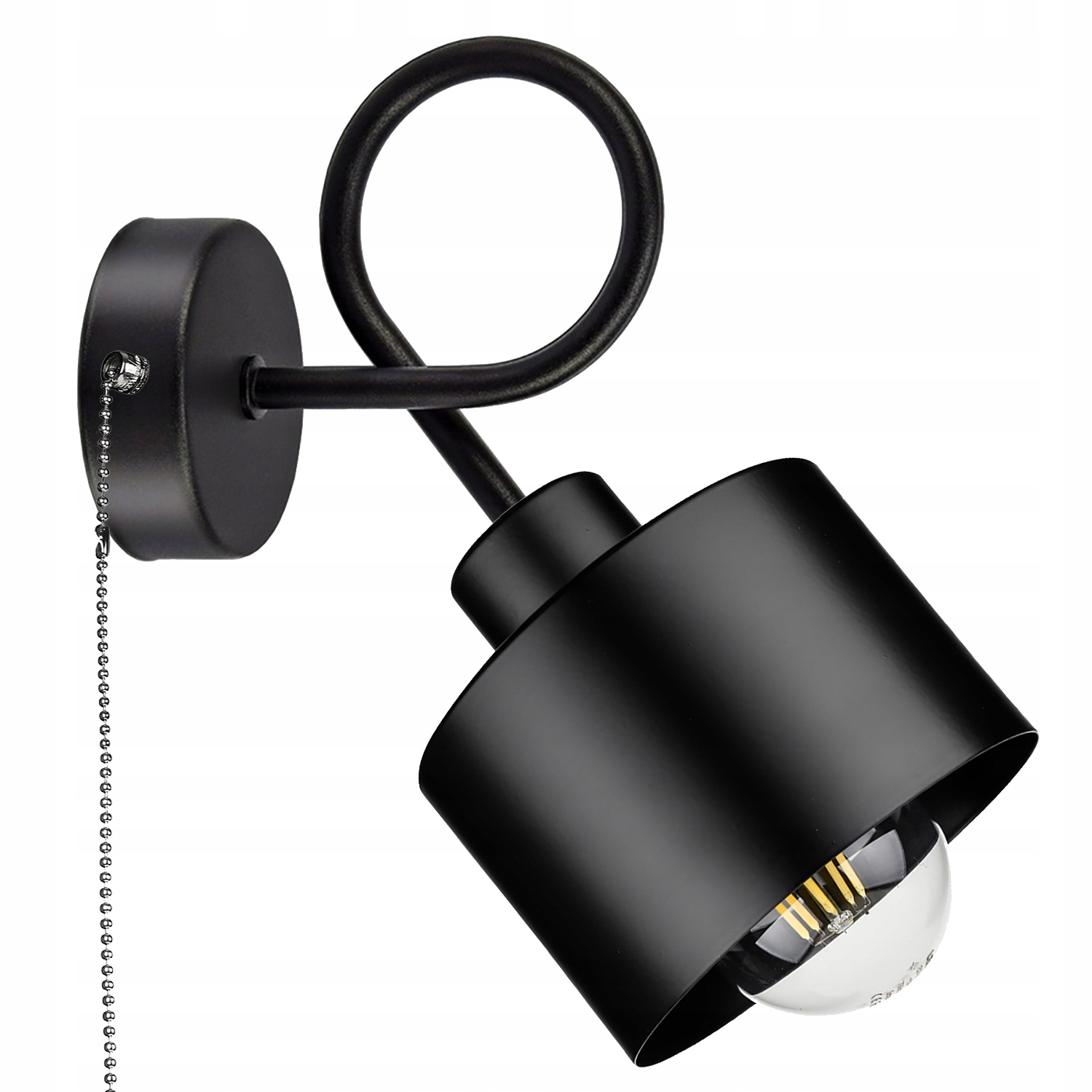 Lampa Ścienna Kinkiet Loft Druciany Led włącznik