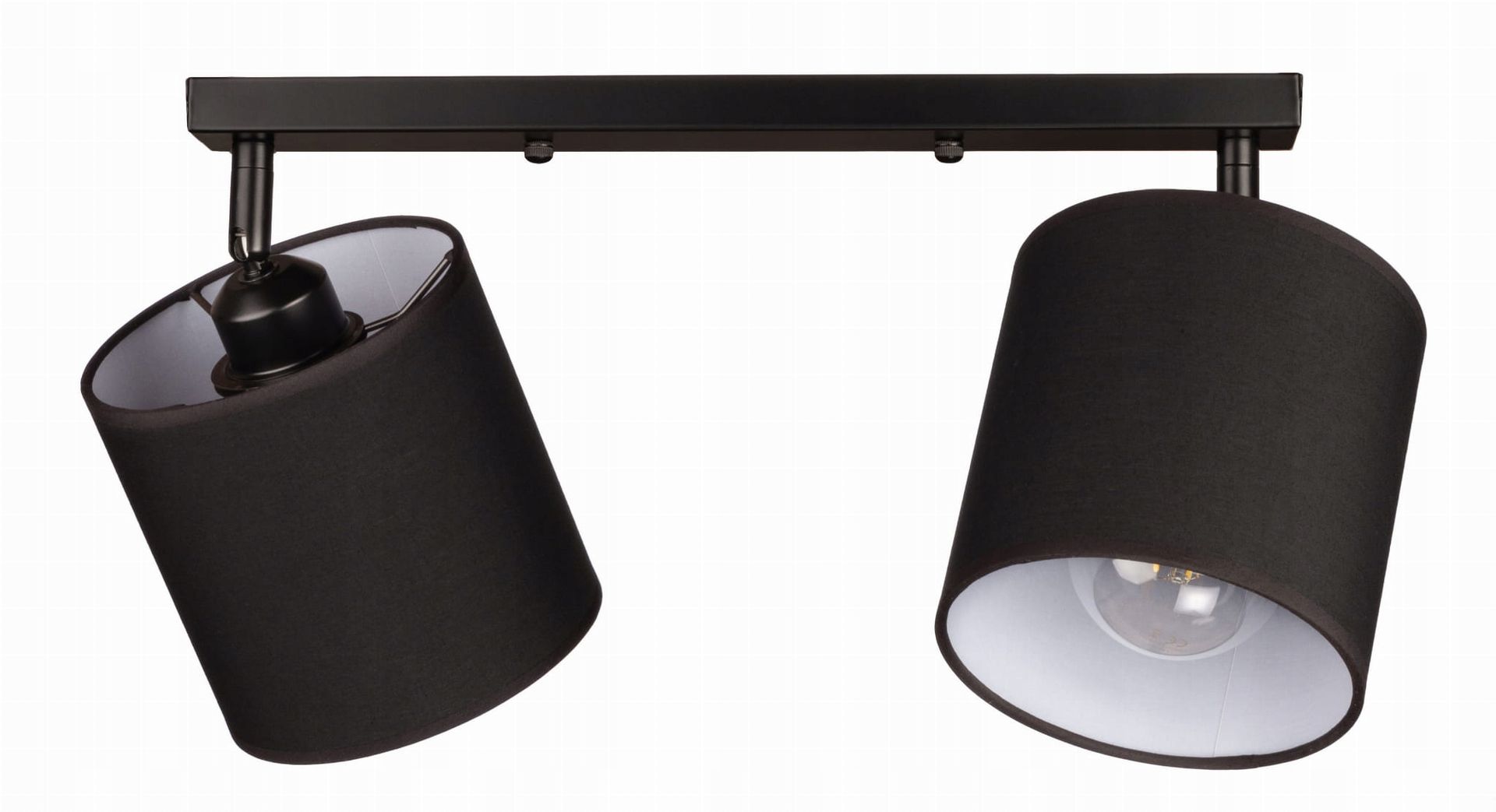Lampa sufitowa listwa podwójna czarno biała