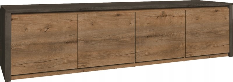 Komoda do salonu sypialni niska duża z szafkami Montana K4D Smooth Grey