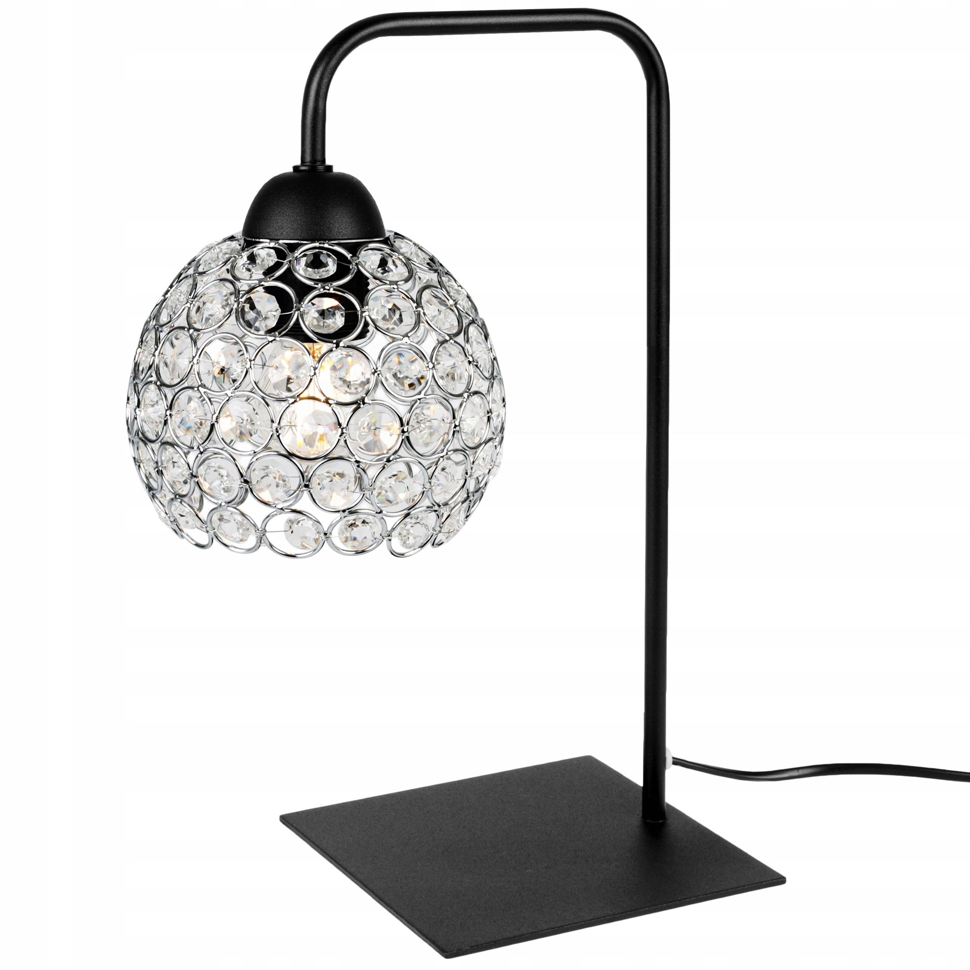 Lampa Nocna Stojąca Biurkowa Kryształki Kula Led