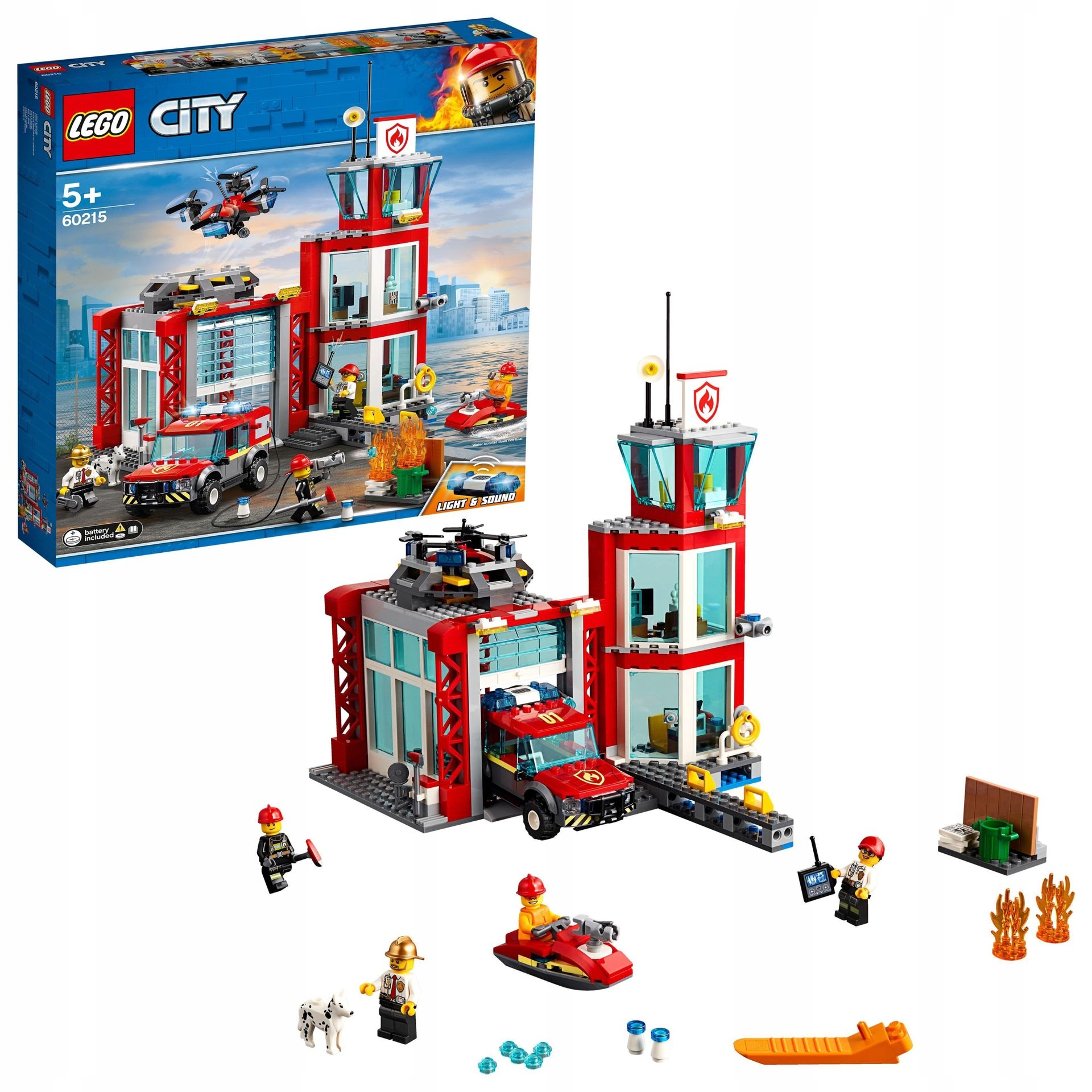 Lego City Remiza Strażacka Wóz Zestaw 60215 Pojazdy Strażackie Lego