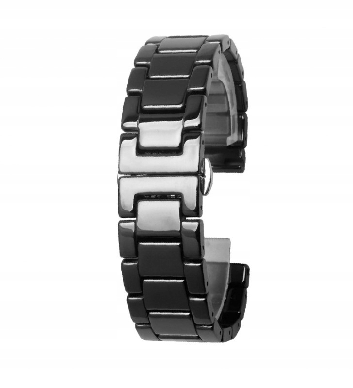 Bransoleta ceramiczna do smartwatch czarna 22 mm