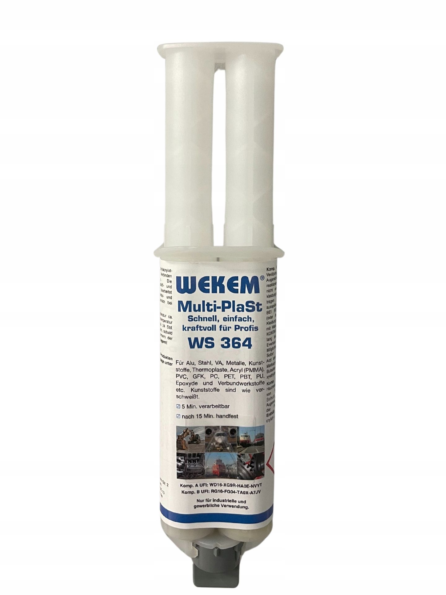 Klej Metakrylowy Dwuskładnikow Do stali Metalu Tworzywa Sztuczne 25g Wekem