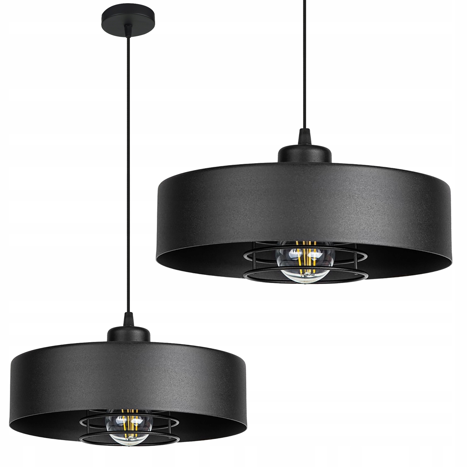 Lampa Wisząca Sufitowa Żyrandol Plafon Loft Led