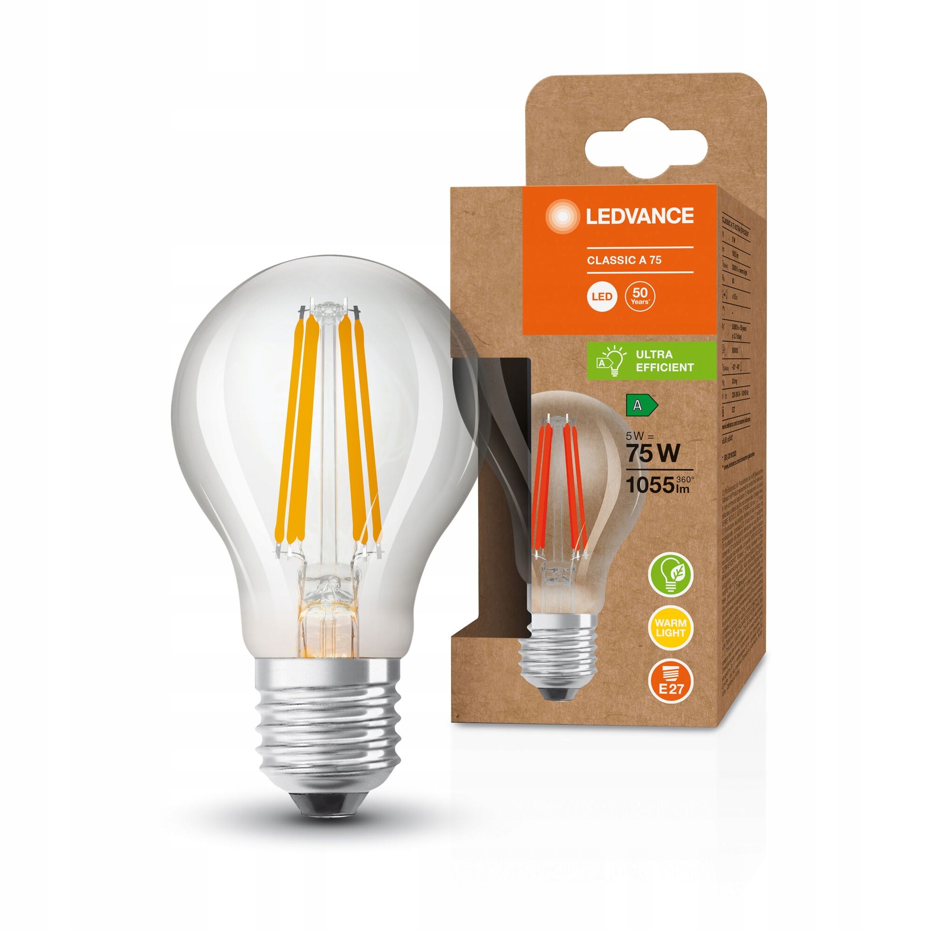 Żarówka Led 5W=75W 3000K E27 1055lm Ledvance