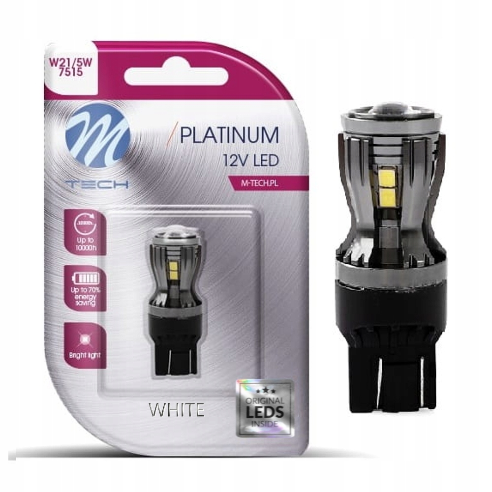 Żarówka Retrofit M-Tech W21/5W T20 14xLED diody SMD2835 Osram Canbus 12/24V
