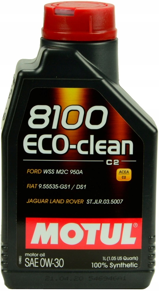 syntetyczny Motul 8100 Eco-clean C2 1l 0W-30