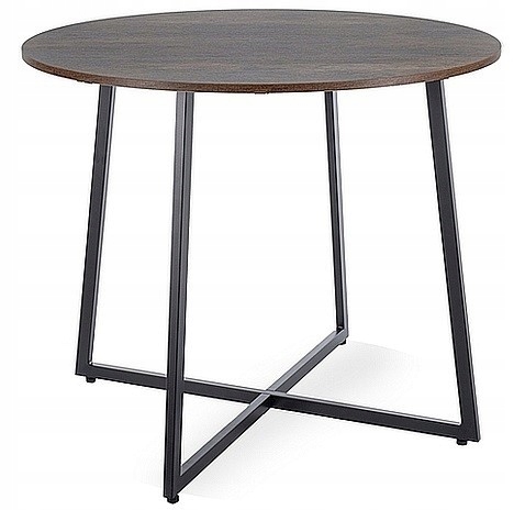 Stół Luna 90cm Czarny/Brąz Industrialny Nowoczesny Kuchnia Salon