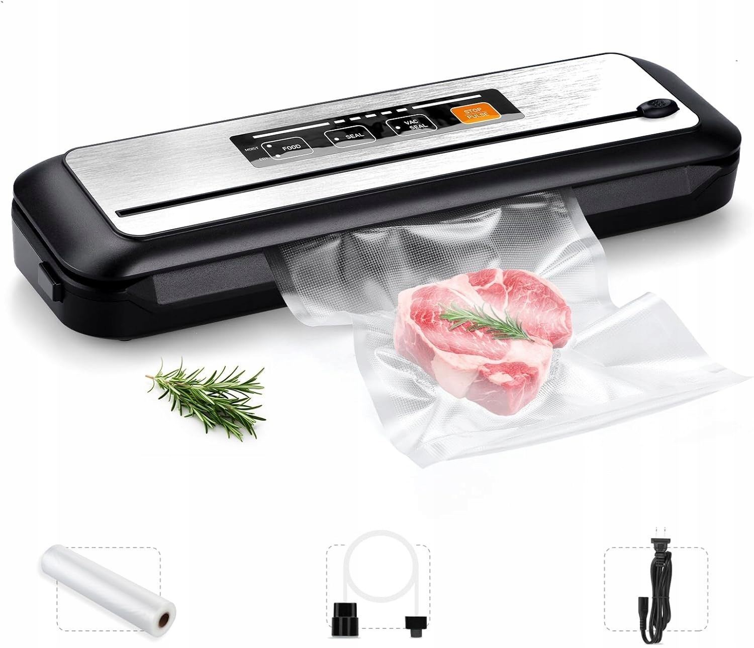 Zgrzewarka Próżniowa Z Nożem 6W1 Sucho Mokro 30CM +folia