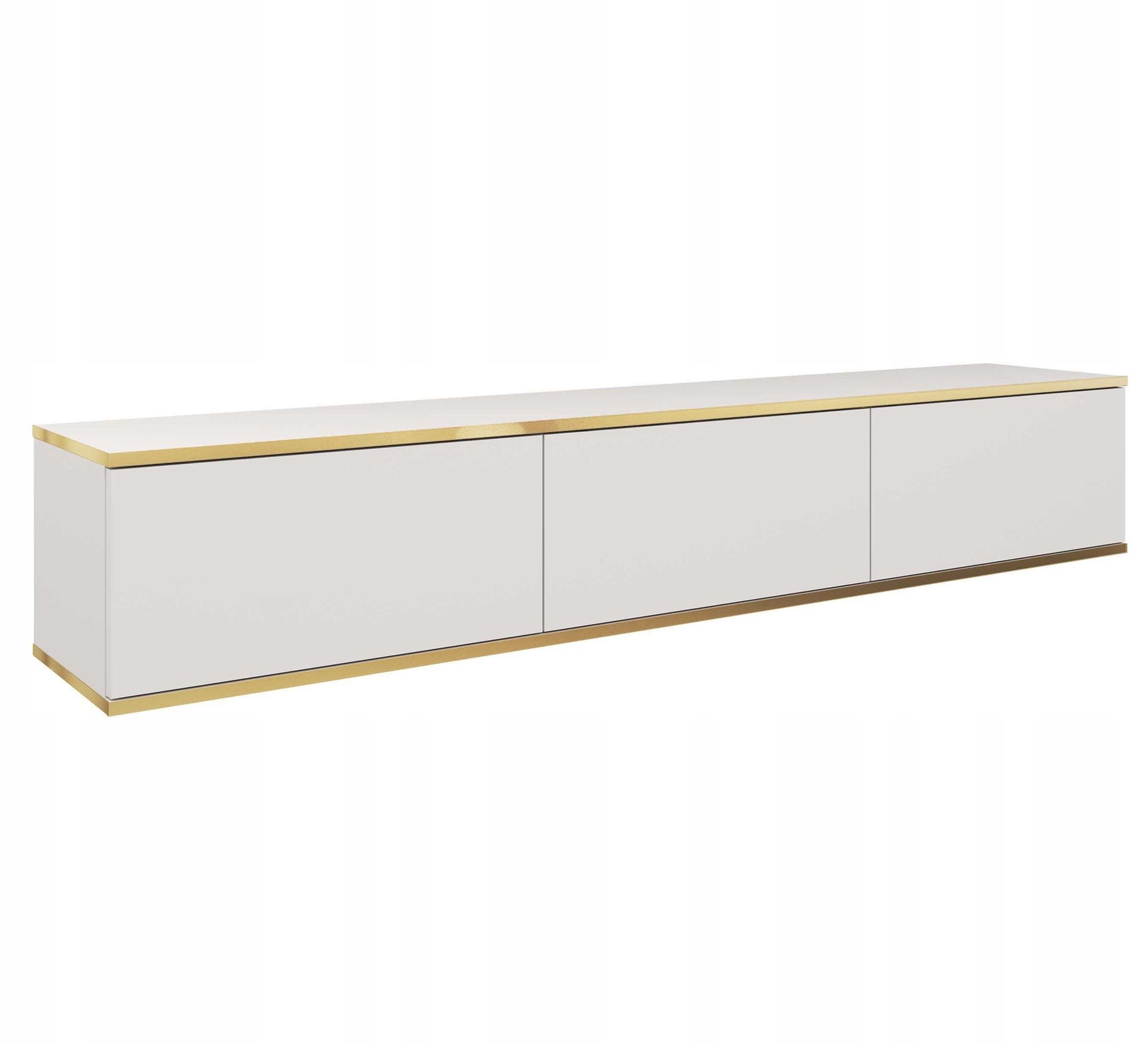 Szafka Rtv wisząca Oro 175cm biała gładkie fronty