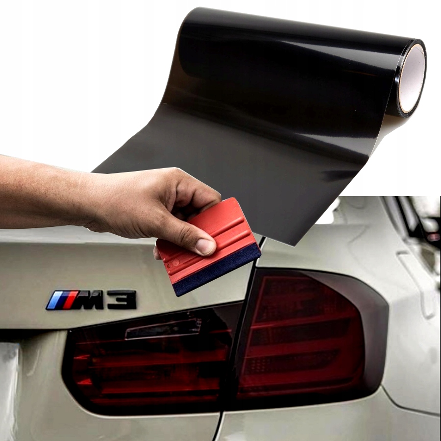 Folia Do Przyciemninia Lamp Jasny Czarny 100cm Na Przednie Tylne Reflektory